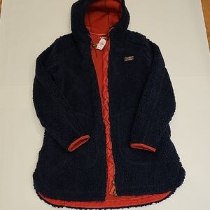 LLBean Navy Sherpa Fleece Jacket